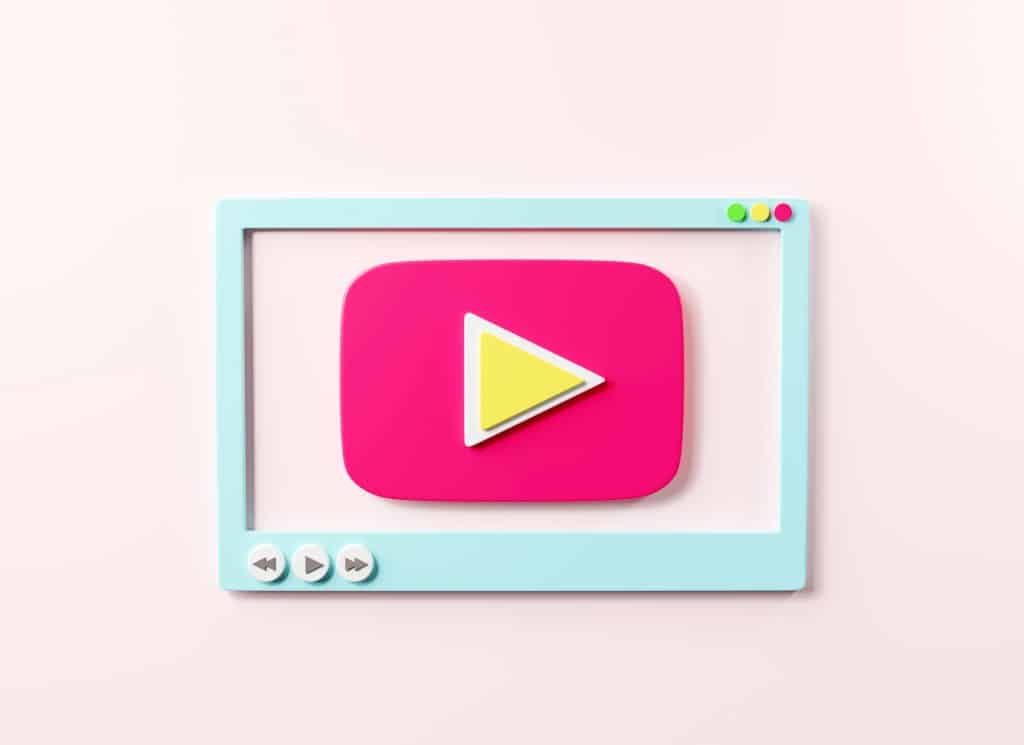 Video media player screen interface for social media template for web or mobile apps